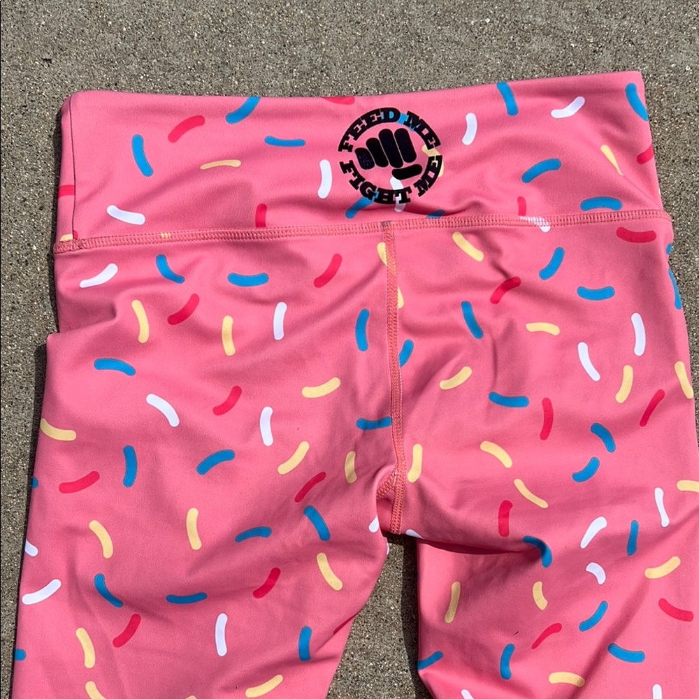 Small |Feed me Fight me | Sprinkles Print Leggings | Ice Cream 🍦 - Picture 5 of 5